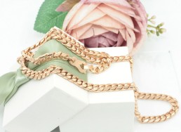 Złoty łańcuch p.585/74,28g, kuty - splot pancerka   ŁZ