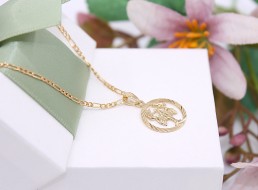 Złota zawieszka p.585/0,78g - znak zodiaku - rak