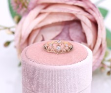 Złoty pierścionek p.585/1,64g - korona z cyrkoniami   ŁS