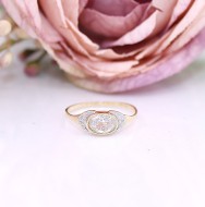 Złoty pierścionek p.585/1,67g z cyrkoniami   ŁZ