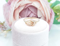 Złoty pierścionek p.585/2,18g z cyrkoniami   ŁZ