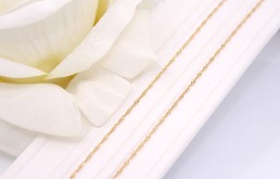 Złoty łańcuszek p.585/1,65g - splot Singapur   ŁS