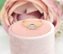 Złoty pierścionek p.585/2,75g z cyrkoniami   ŁS