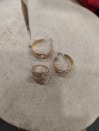 1 Aukcja  P604/2025  2*kolczyk,1*pierścionek  7,96g/p.585  al.14 