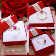 Złoty pierścionek p.585/1,66g Malina  al.14