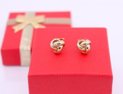 Złote kolczyki p.585/1,68g supełki  ŁS