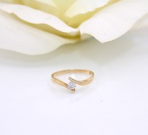 Złoty pierścionek p.5851,29g - z cyrkonią   ŁS