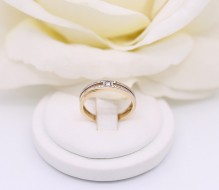 Złoty pierścionek p.585/1,94g z cyrkonią na froncie   ŁS