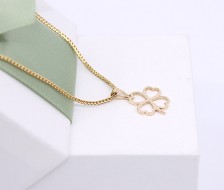 Złota zawieszka p.585/0,61g - koniczynka   ŁS