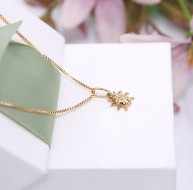 Złota zawieszka p.585/0,88g - biedroneczka    ŁZ