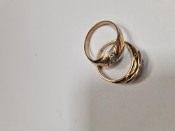 1 AUKCJA P1635/2025  2 pierscionki 5,49G/14K 