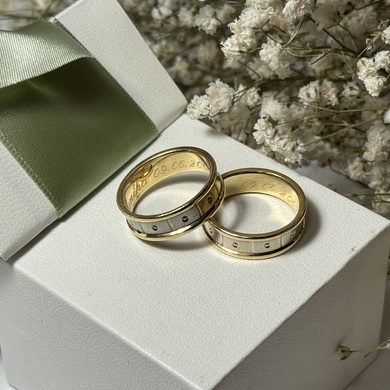 Złote obrączki p.585/9,29g Komplet