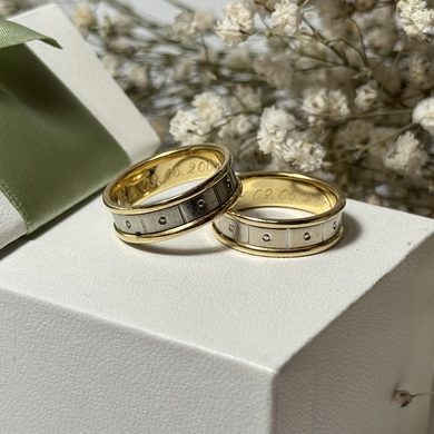 Złote obrączki p.585/9,29g Komplet