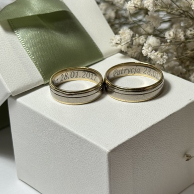 Złote obrączki p.585/11,89g Komplet