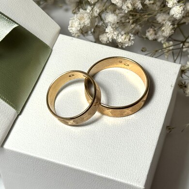 Złote obrączki p.585/9,18g Komplet