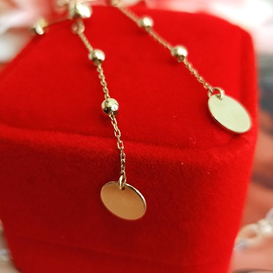 Złote kolczyki p.585/2,11g