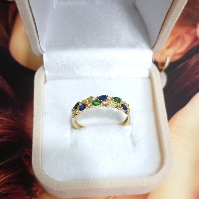 Złoty pierścionek p.585/1,82g