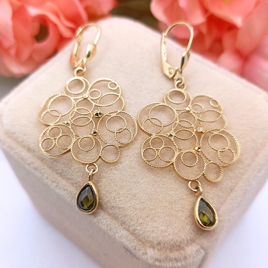 Złote kolczyki p.585/3,17g