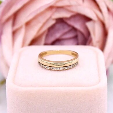 Złoty pierścionek/obrączka p.585/2,25g