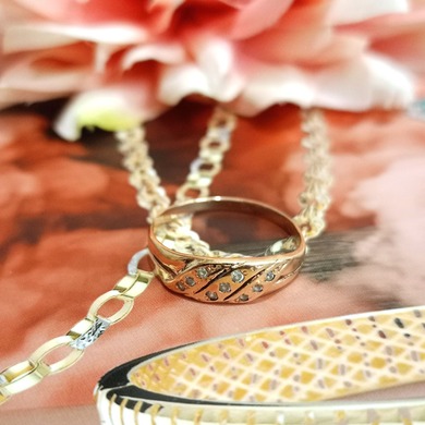 Złoty pierścionek p.585/1,90g