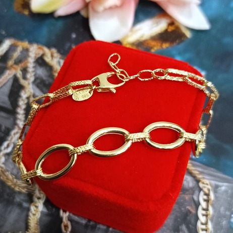 Złota bransoletka p.585/6,41g