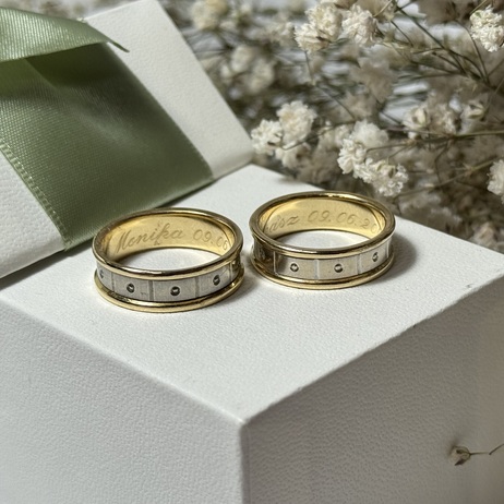 Złote obrączki p.585/9,29g Komplet