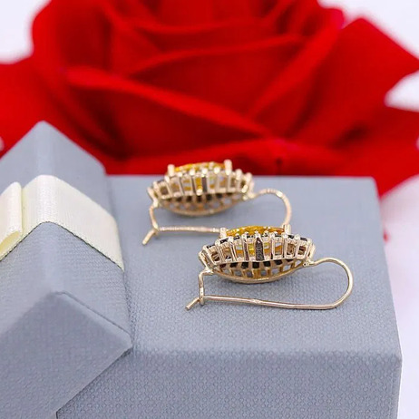 Złote kolczyki p.585/6,80g