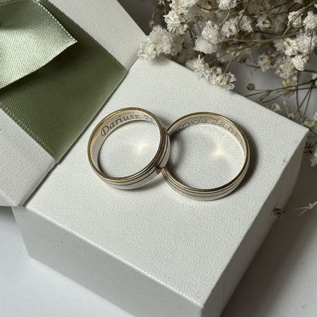 Złote obrączki p.585/11,89g Komplet