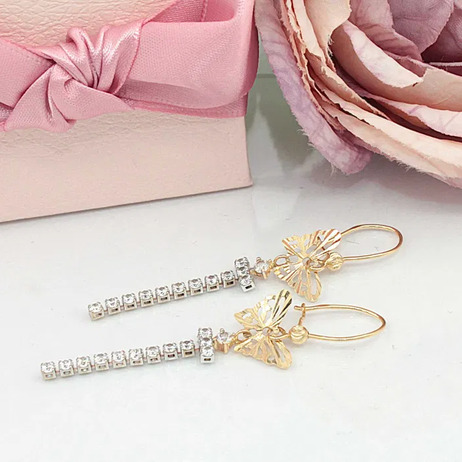 Złote kolczyki p.585/2,22g