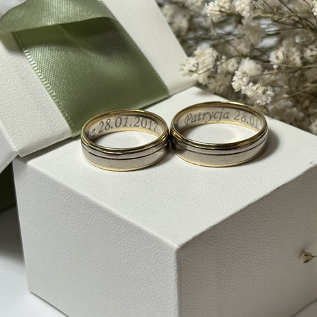 Złote obrączki p.585/11,89g Komplet