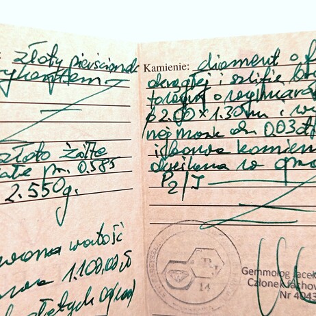 Złoty pierścionek p.585/2,55g PL