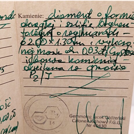 Złoty pierścionek p.585/2,55g PL
