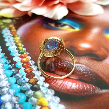 Złoty pierścionek p.585/3,58g