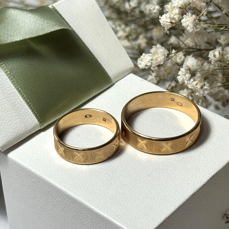 Złote obrączki p.585/9,18g Komplet