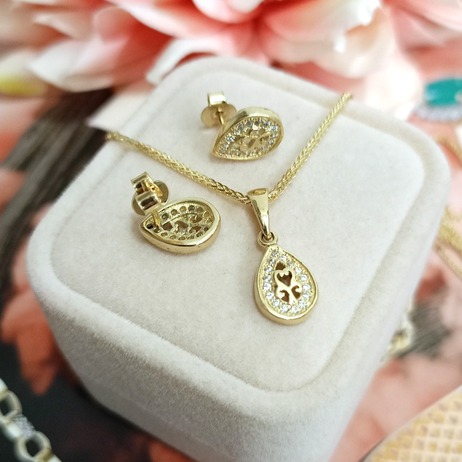 Złoty komplet p.585/3,06g