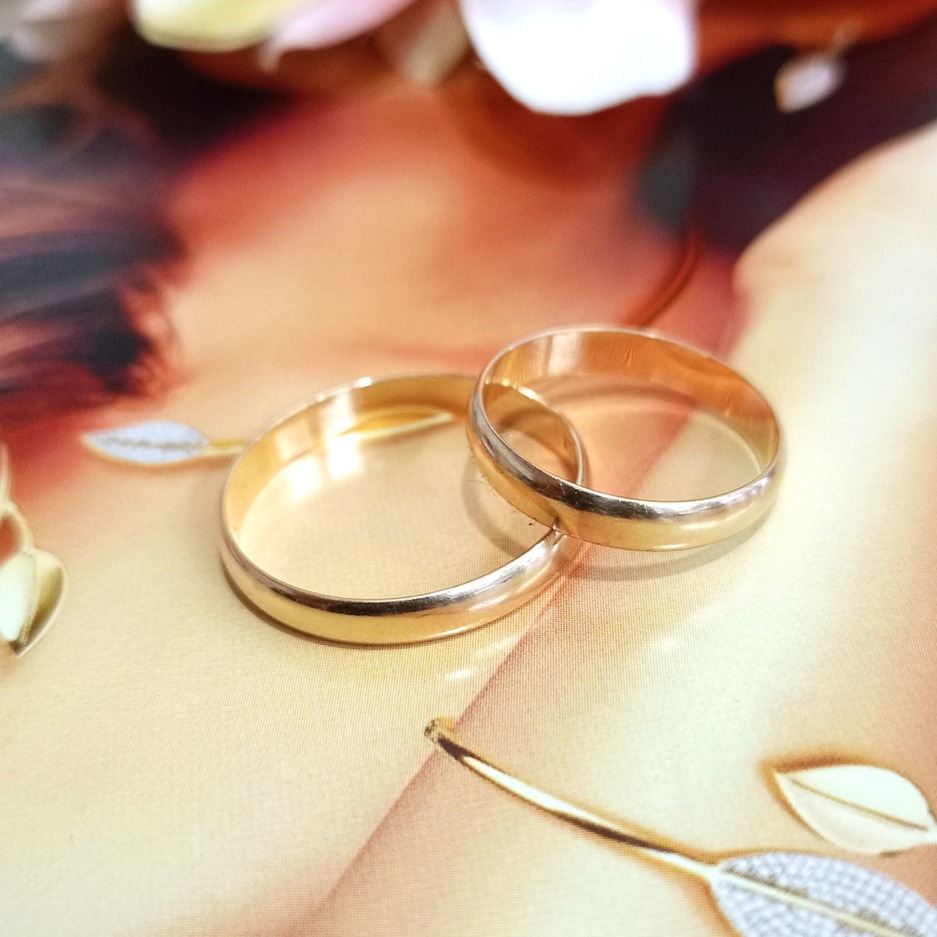 Złote obrączki p.583/4,25g Komplet