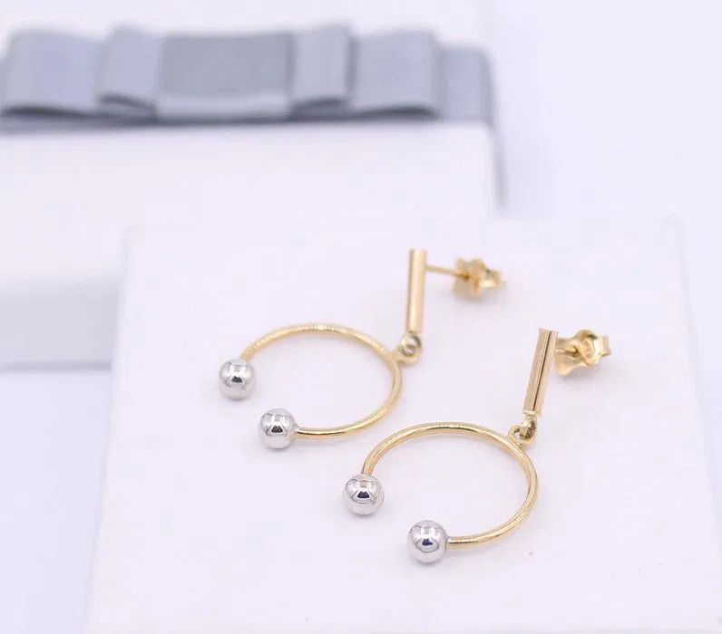 Złote kolczyki p.585/1,85g