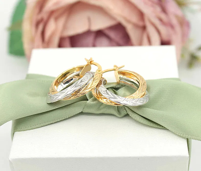 Złote kolczyki p.585/3,21g