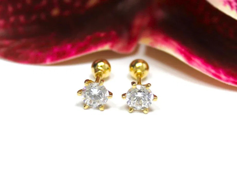 Złote kolczyki p.585/1,95g