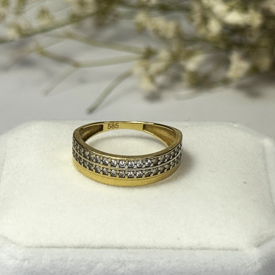 Złoty pierścionek 585/2,07g