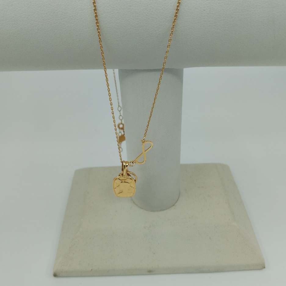 1 AUKCJA P1054/2026 złoto używ lancuszek, zawieszka 2,53g/14K 