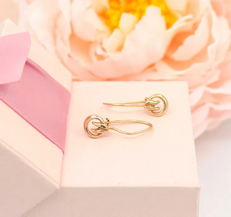 Złote kolczyki p.585/1,35g