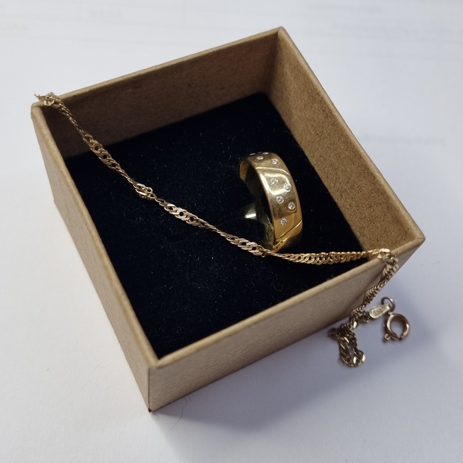 1 AUKCJA P426/2026 obrączka, bransoletka 5,58G/14K 