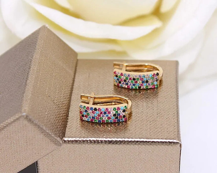 Złote kolczyki p.585/3,55g