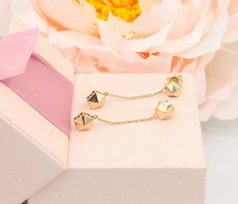 Złote kolczyki p.585/1,91g