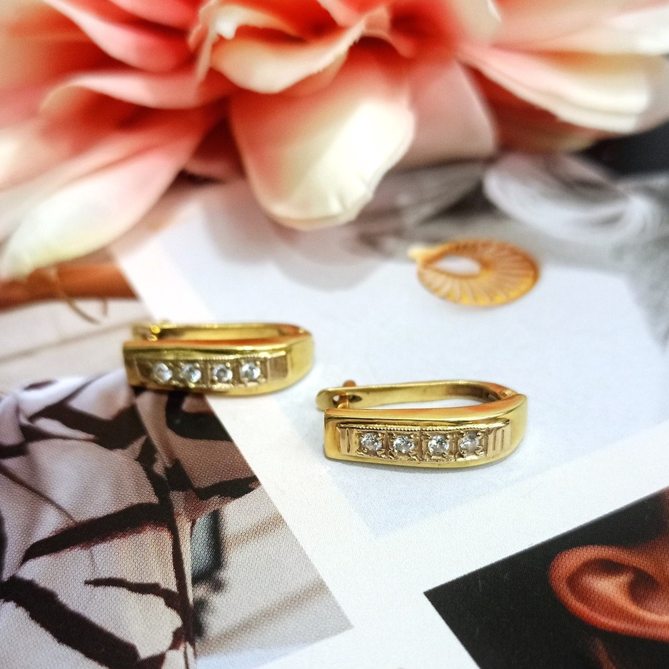 Złote kolczyki p.585/3,91g 