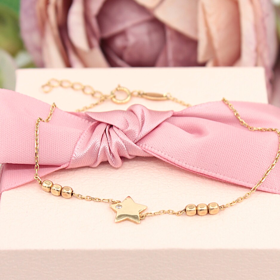 Złota bransoletka p.585/1,31g