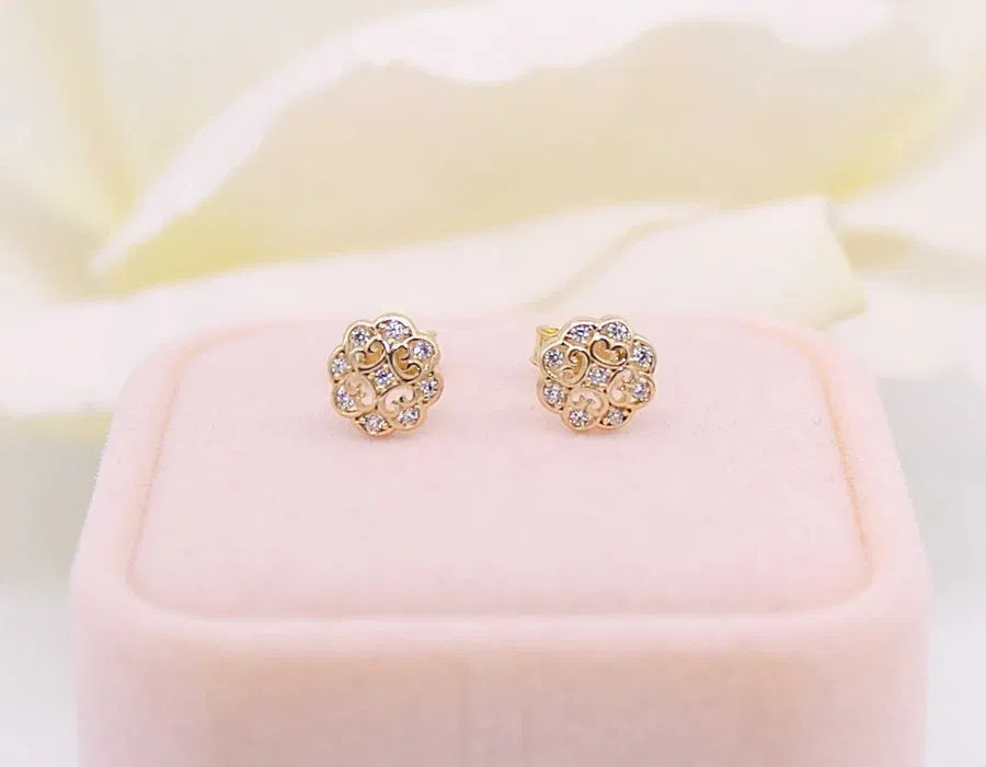 Złote kolczyki p.585/1,28g